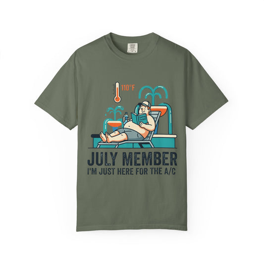 Color: Moss | July Member Unisex Garment-Dyed Tee