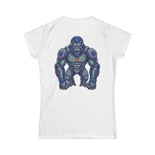 Color: White | Cyber Gorilla Women's Tee