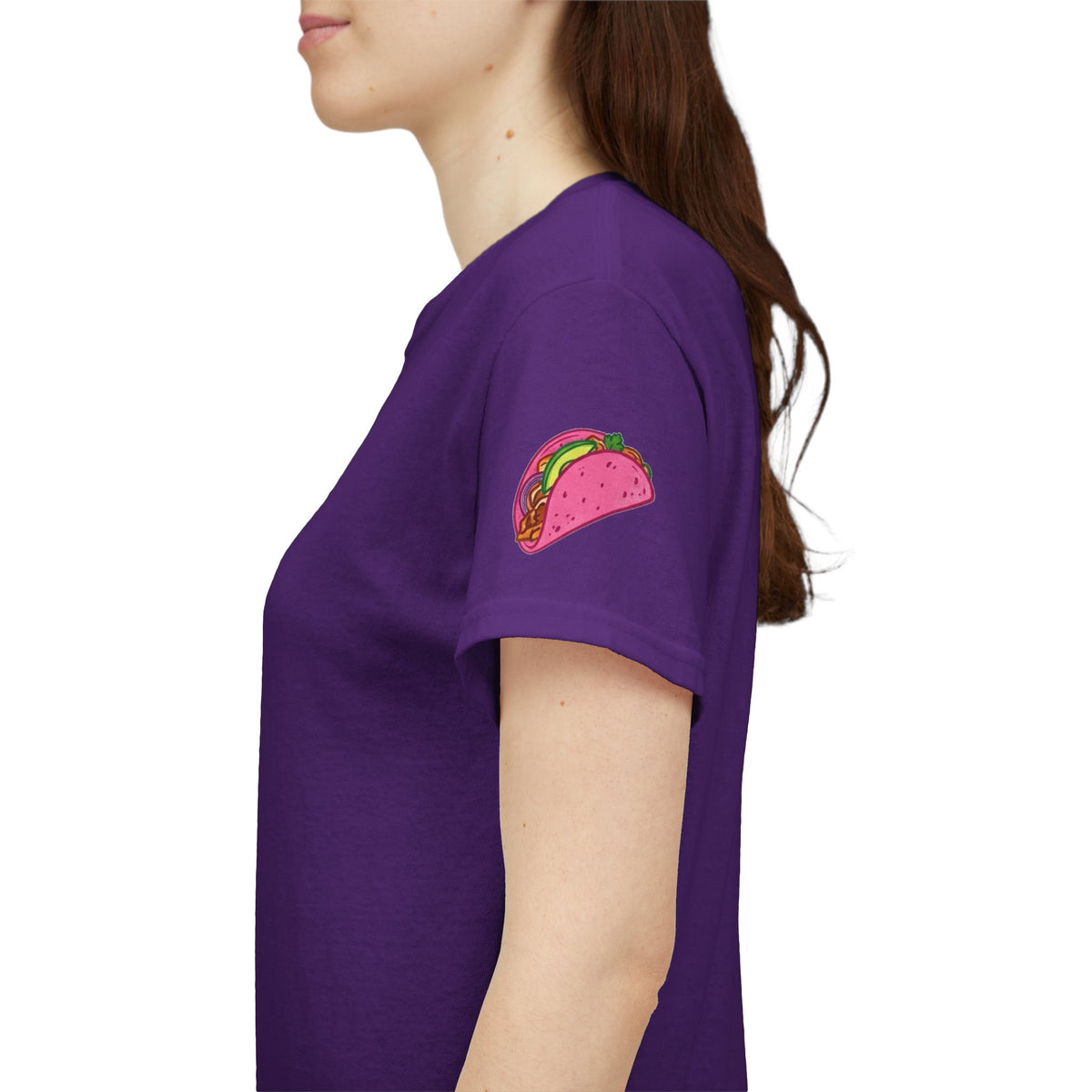 Color: Purple | I Love Pink Tacos Premium Graphic Tee