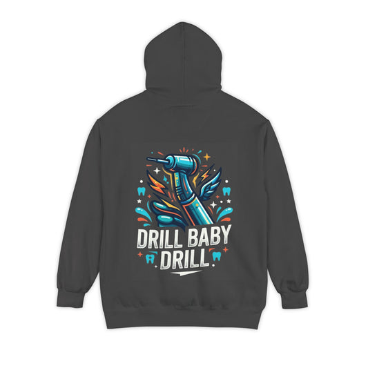 Color: Pepper | Drill Baby Drill Garment-Dyed Hoodie