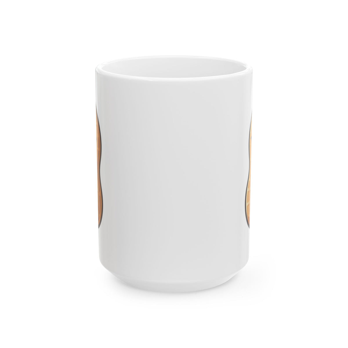 "Warning Contains Nuts" White Ceramic Mug — Graphic