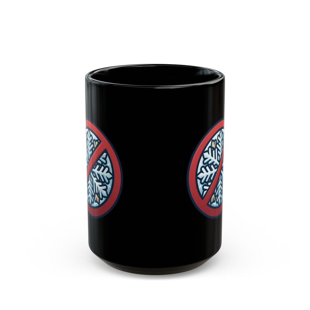 "Oh Come All Ye" Black Ceramic Mug — Graphic