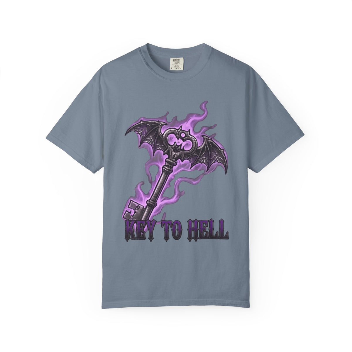 Color: Blue Jean | Skeleton Key Unisex Garment-Dyed Tee