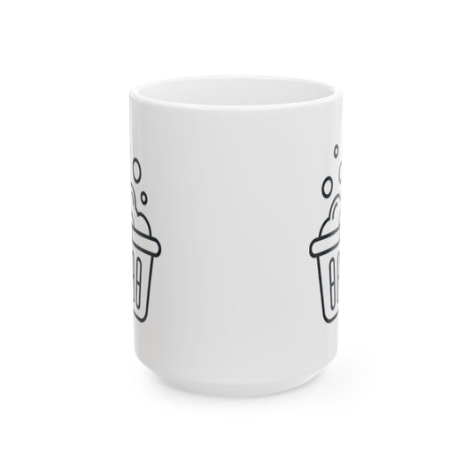"Mental Health Day - Laundry Edition" White Ceramic Mug — Graphic