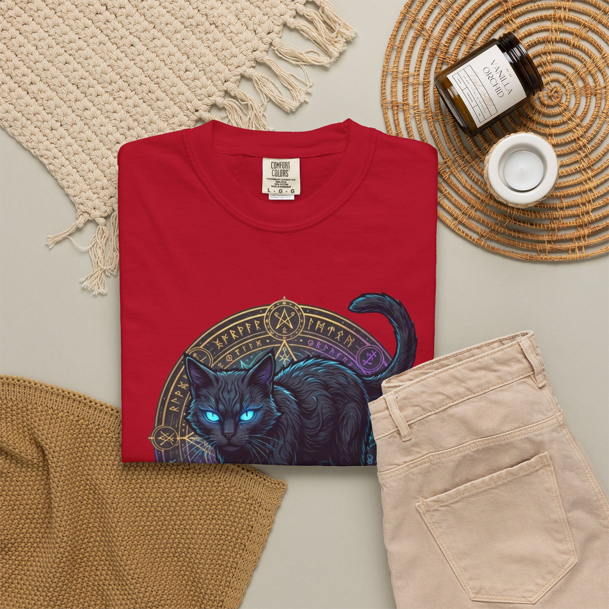 "Guardian of the Book of Shadows" Unisex Garment-Dyed Tee