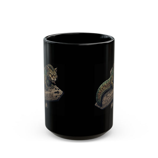"Tatzelwurm (Alpine Europe)" Black Ceramic Mug