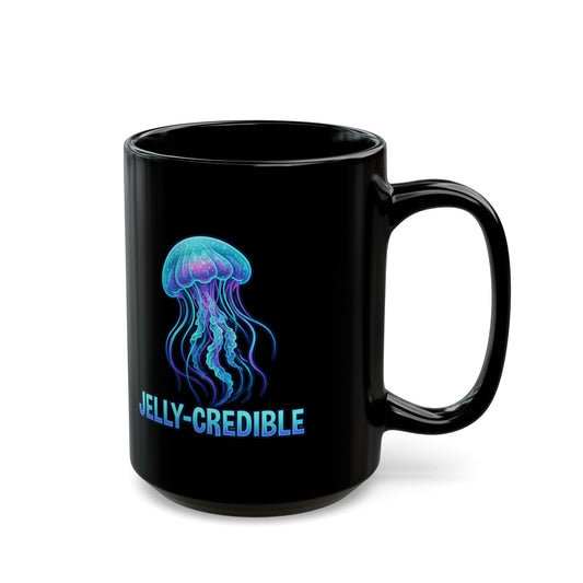 "Jelly Credible" Black Ceramic Mug