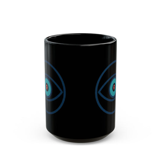 "Monitoring the Situation" Black Ceramic Mug — Graphic