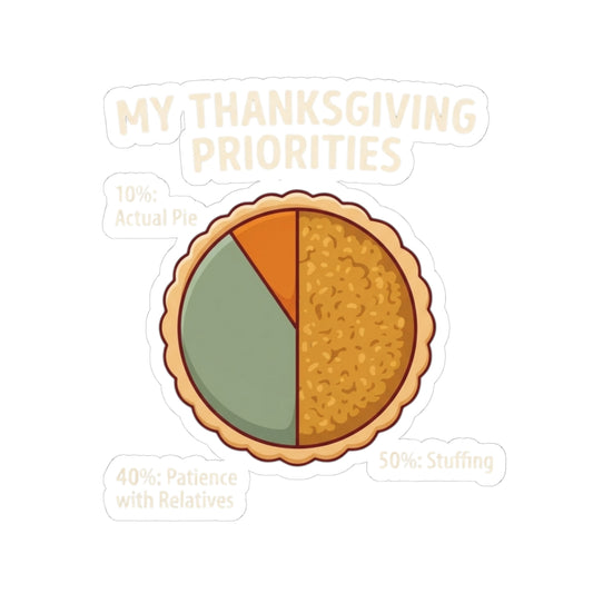 "My Thanksgiving Priorites" Sticker — Main