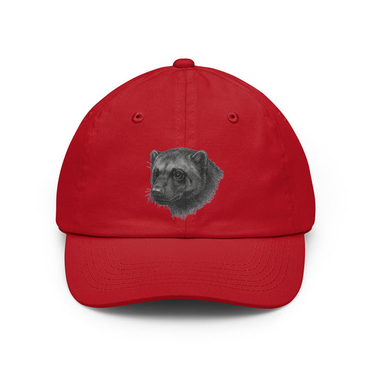 Color: Red | Pencil Sketch Art Wolverine Dad Hat — Graphic