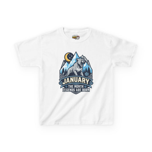 Color: White | January Legend Kids Tee