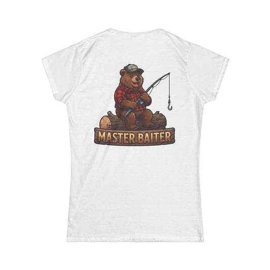 Color: White | Bear Master Baiter Women's Tee