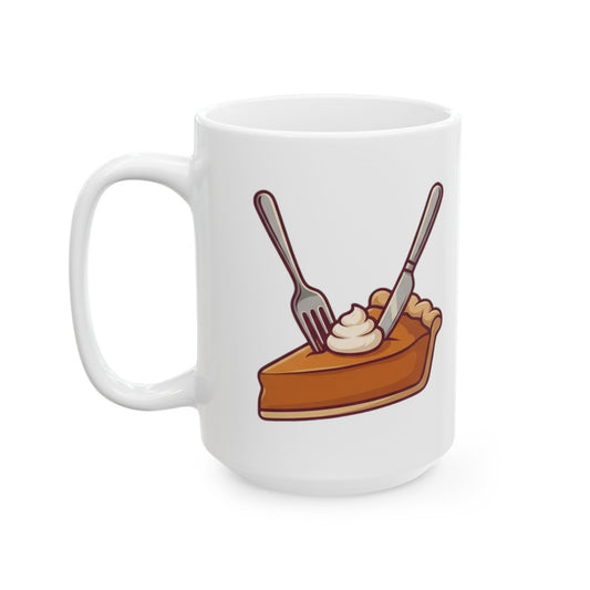 "Life Is Short - Eat" White Ceramic Mug — Graphic