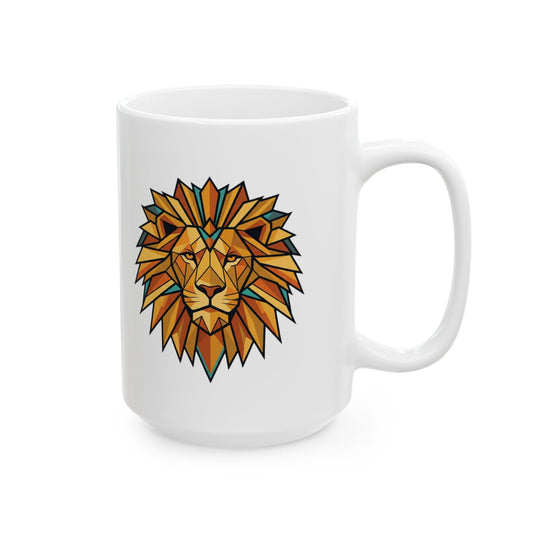 "Leo The Solar Lion" White Ceramic Mug