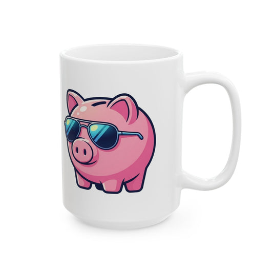 "Favortie Childhood Memories - Not Paying Bills" White Ceramic Mug — Graphic