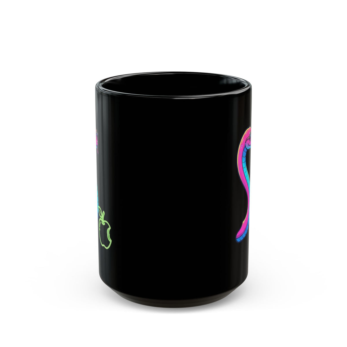 "Good Book Series Naked & Unashamed" Black Ceramic Mug — Graphic