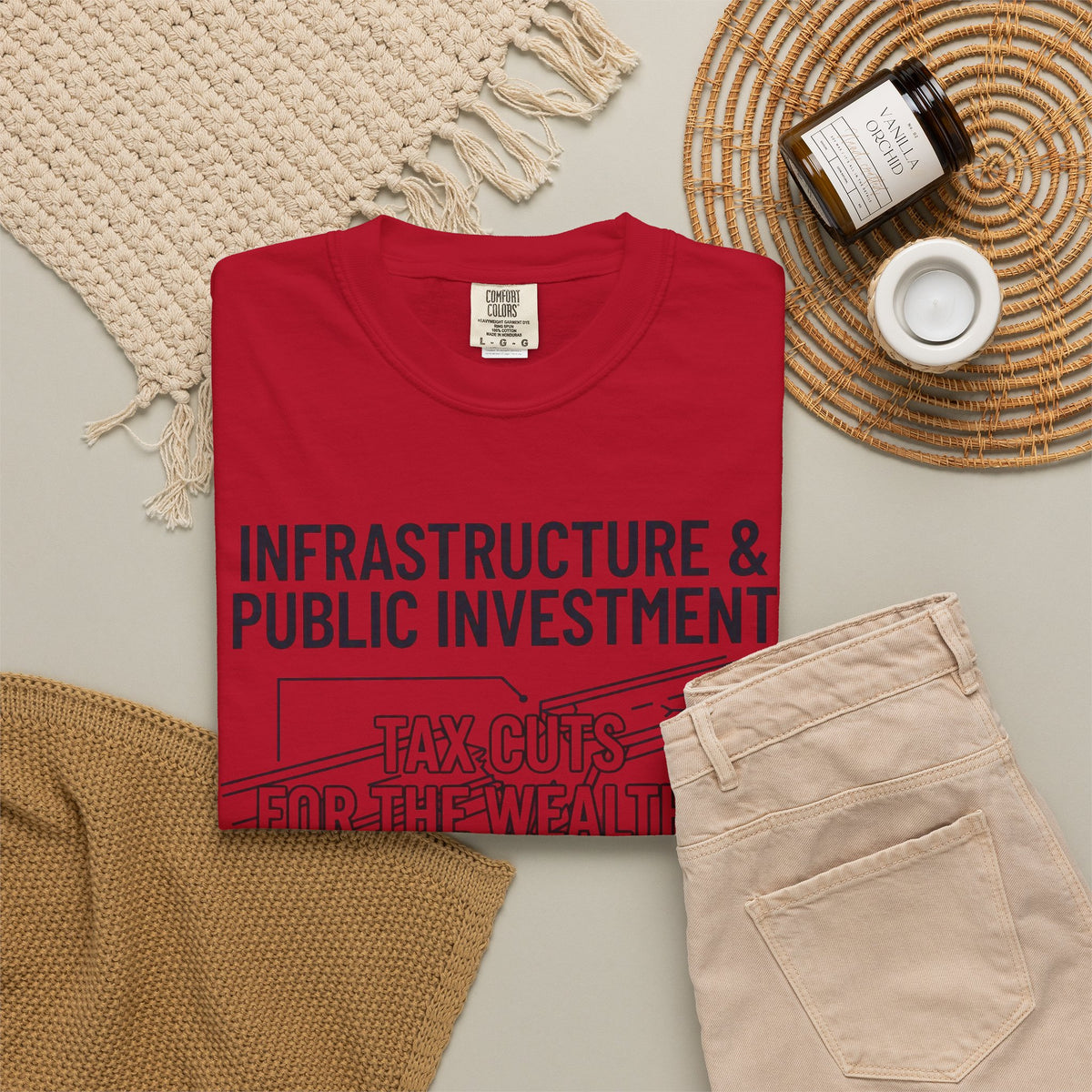 "Protest Series - Fix The Roads" Unisex Garment-Dyed Tee