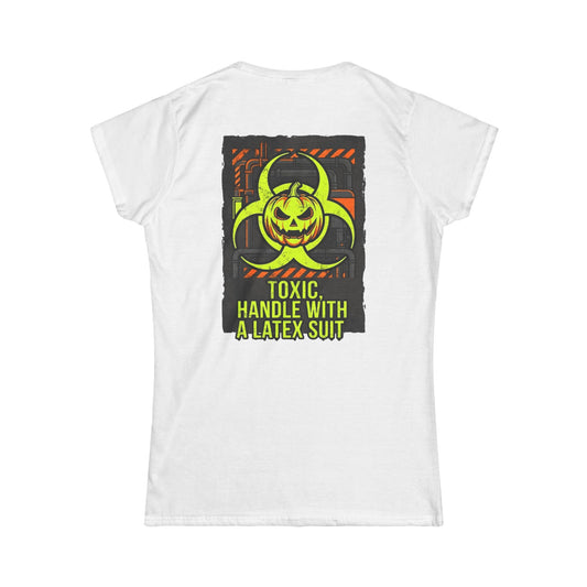 Color: White | Toxic handle With Latex Women's Tee