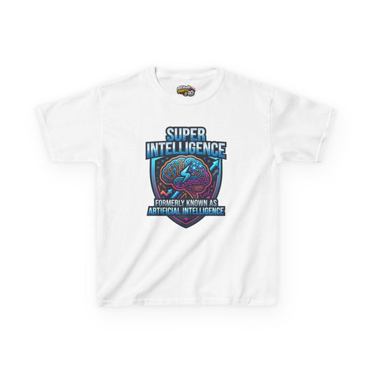 Color: White | Super Intelligence Kids Tee