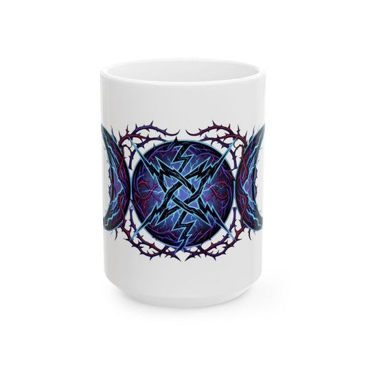 "Triple Goddess Tempest" White Ceramic Mug