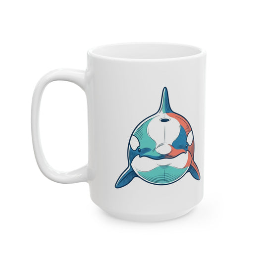 "Orca" White Ceramic Mug — Graphic
