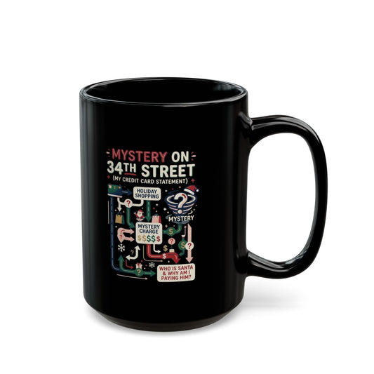 "Mystery On 34th Street" Black Ceramic Mug