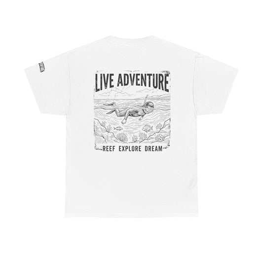 Color: White | Live Adventure Surfing Premium Graphic Tee