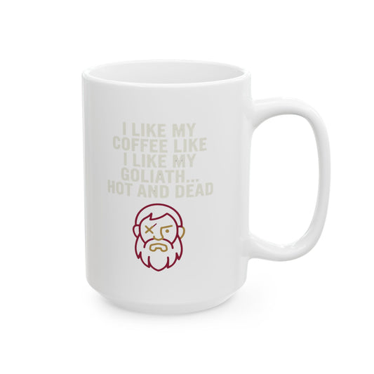"Good Book Series Coffee Hot and Dead" White Ceramic Mug
