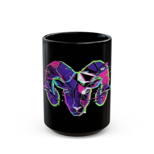 "Aries" Black Ceramic Mug — Graphic