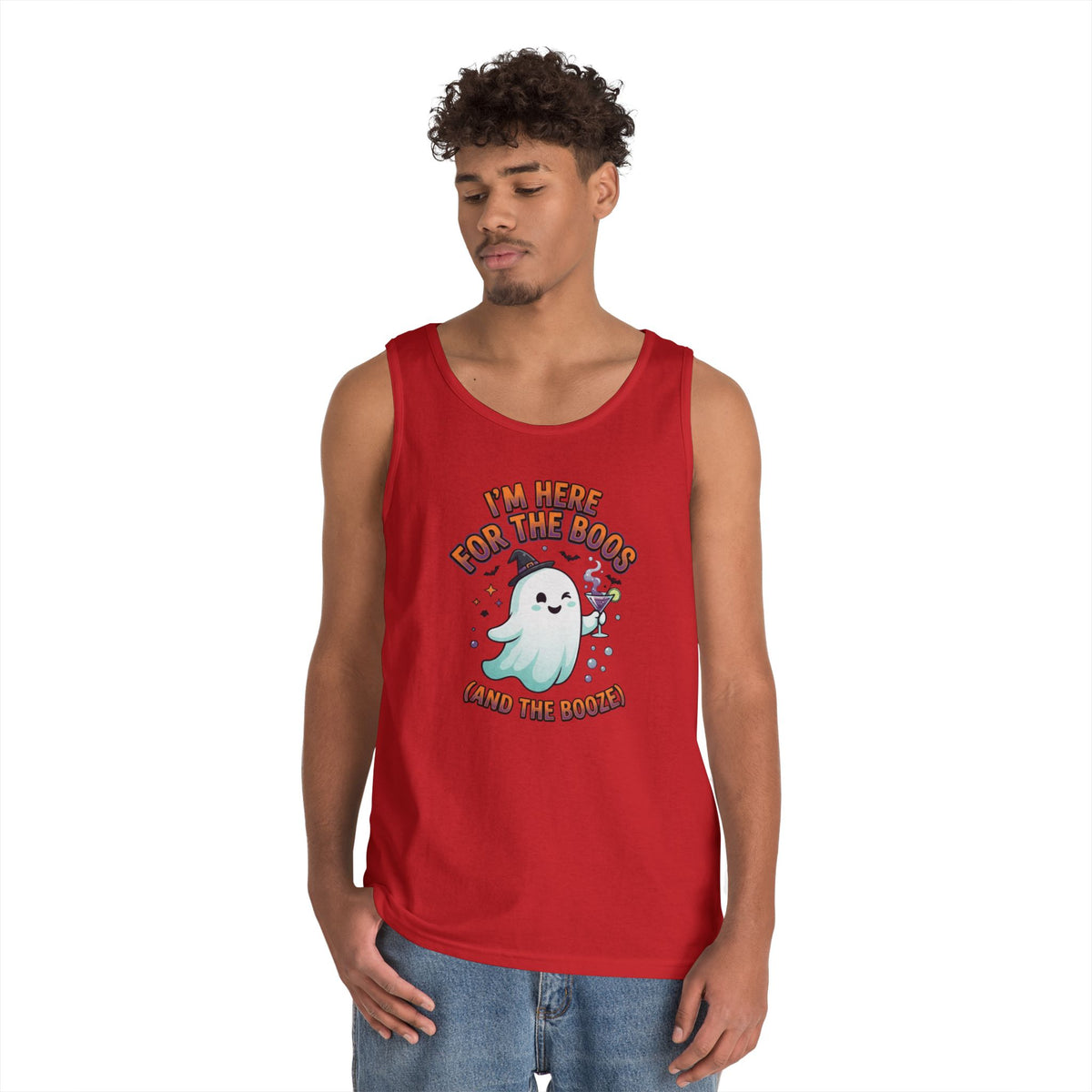 Color: Red | I'm Here For The Boos Tank Top