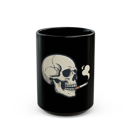 "Dead Inside Shit Outside" Black Ceramic Mug — Graphic