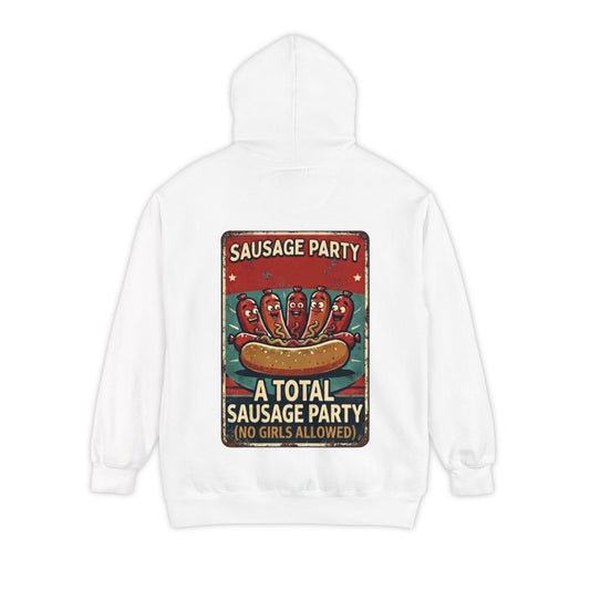 Color: White | Sausage Party Garment-Dyed Hoodie
