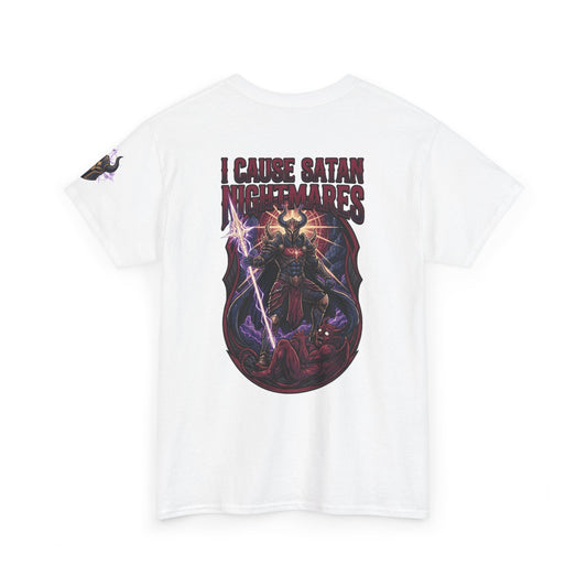 Color: White | I Cause Satan Nightmares Premium Graphic Tee
