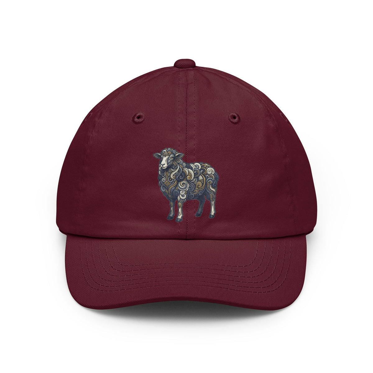 Color: Maroon | Barnyard Sheep Dad Hat