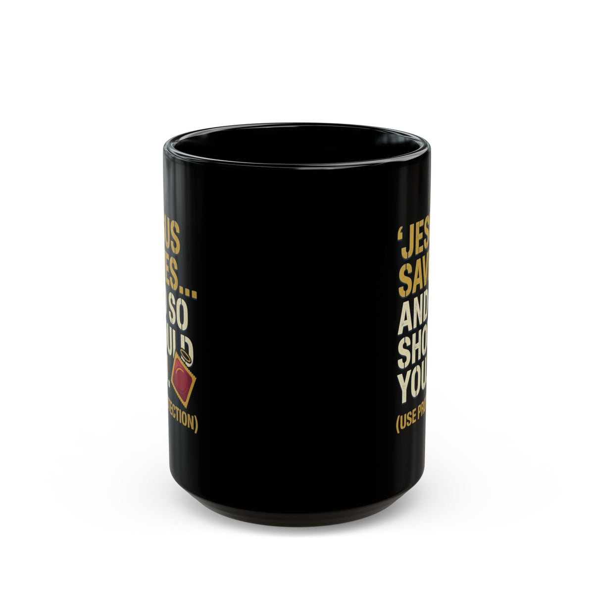 "Good Book Series Jesus Saves and So Should You" Black Ceramic Mug