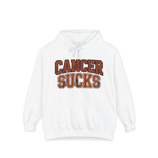 Color: White | Yeah, Cancer Sucks | Garment-Dyed Hoodie — AttitudeShirts