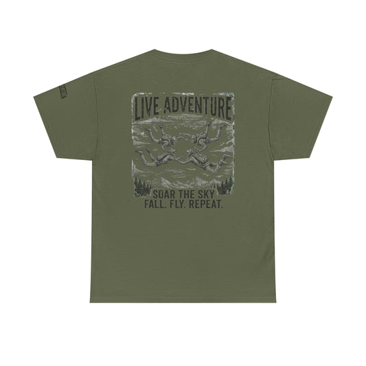 Color: Military Green | Live Adventure - Skydive Premium Graphic Tee
