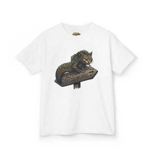 Color: White | Tatzelwurm (Alpine Europe) Kids Tee