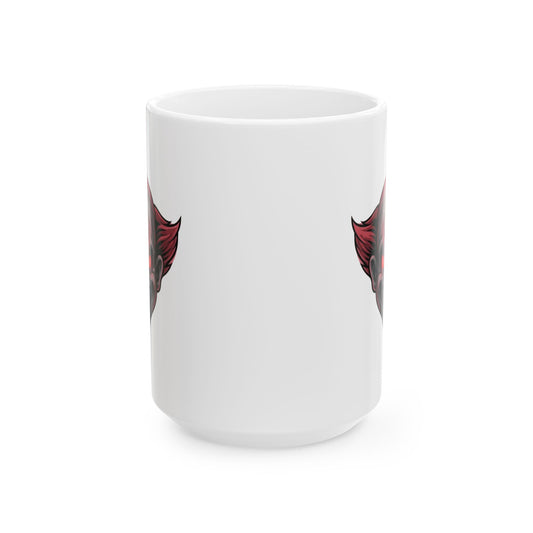 "Clown Play" White Ceramic Mug — Graphic