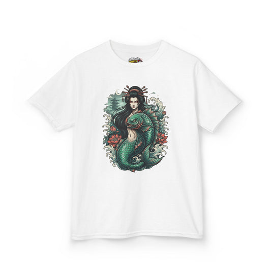 Color: White | Ningyo (Japanese Folklore) Kids Tee