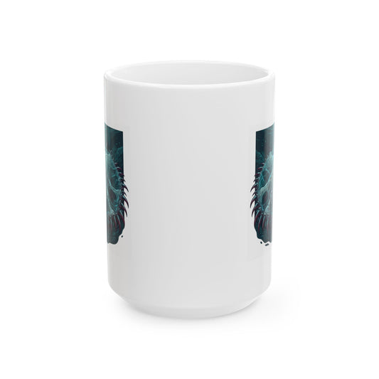 "El Cuero-The Hide (South American Folklore)" White Ceramic Mug