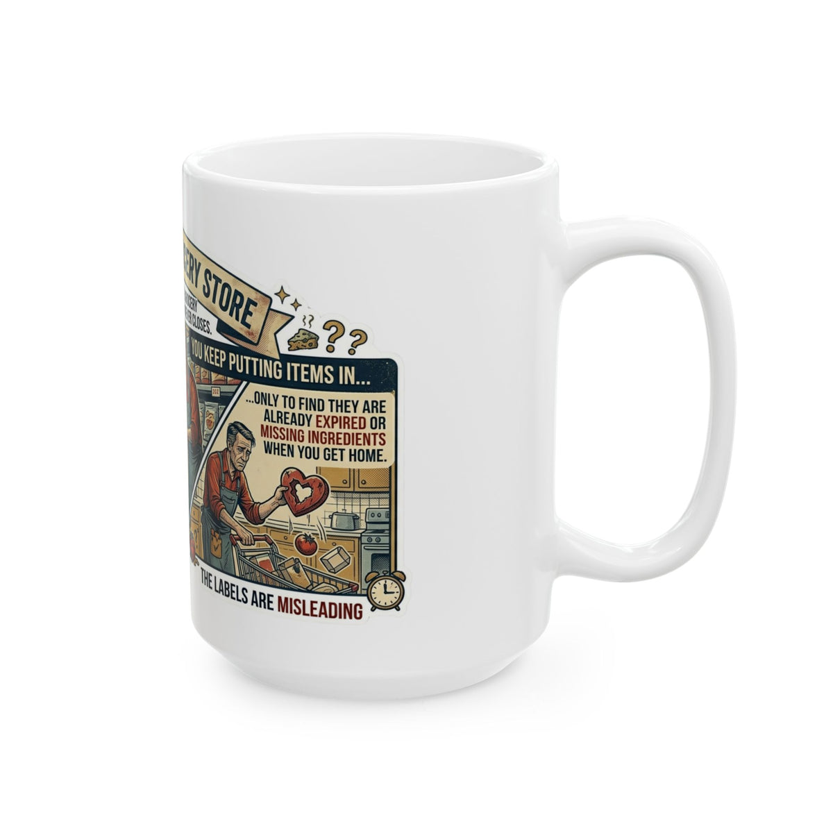 "Infinite Grocery Store" White Ceramic Mug