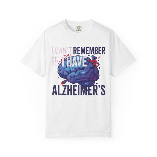 Color: White | I Can't Remember Unisex Garment-Dyed Tee