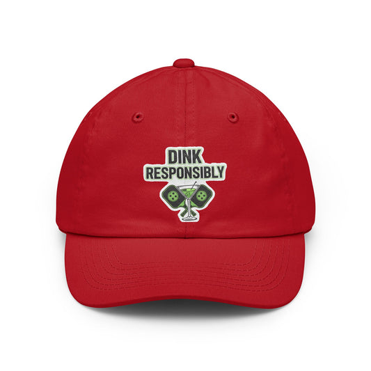 Color: Red | Dink Responsibly Dad Hat