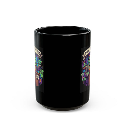 "Spooky-Fy Politics" Black Ceramic Mug