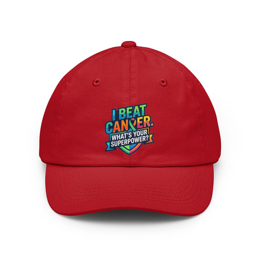 Color: Red | I Beat Cancer - What is Your Superpower Dad Hat