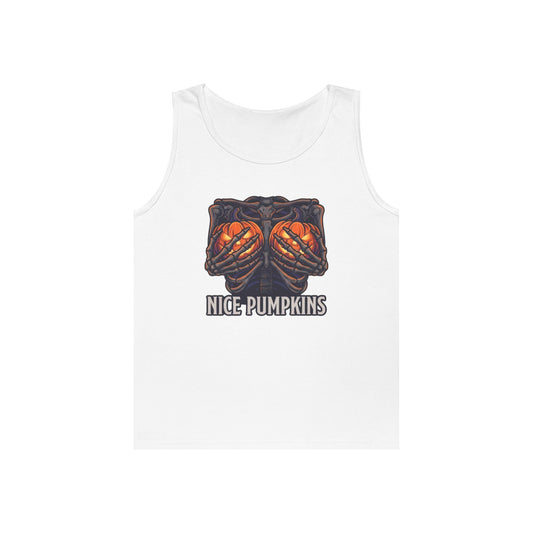 Color: White | Nice Pumpkins Tank Top
