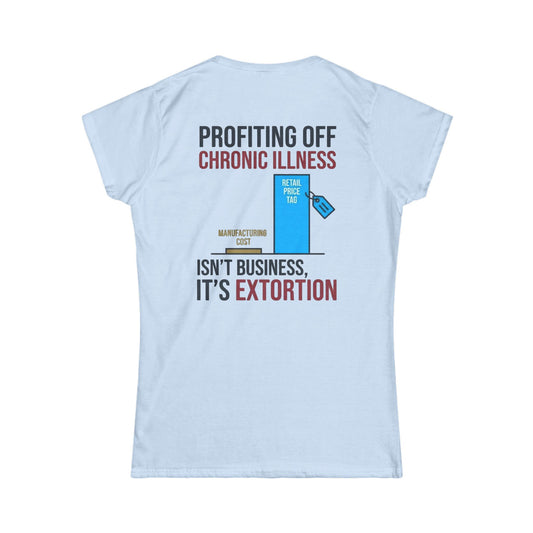Color: Light Blue | Protest Series - Healthcare Is A Right Women's Tee