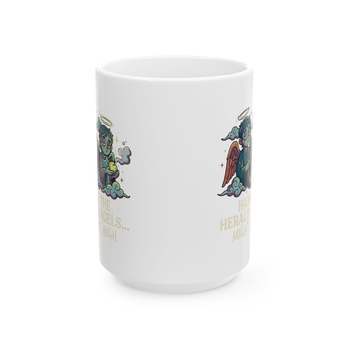 "Hark The Herald Angels" White Ceramic Mug