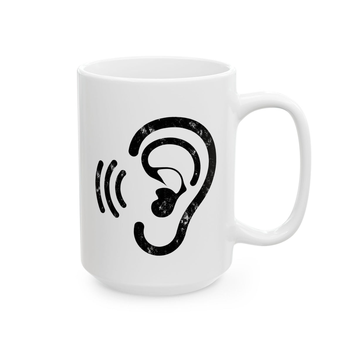 "I'm Only Smiling Because You're Not Listening" White Ceramic Mug — Graphic